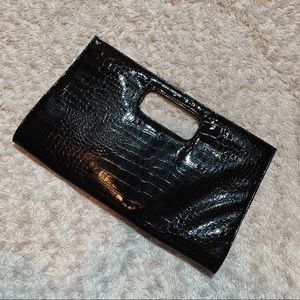 Faux croc clutch